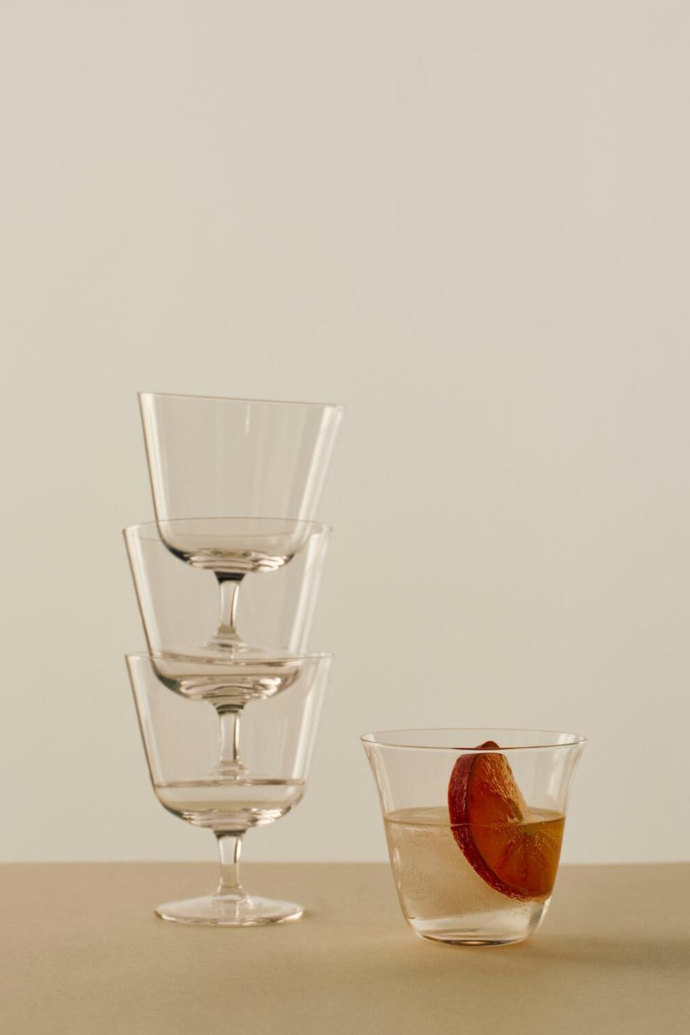 Curve Stem vinglas, 2 stk - H11 cm.